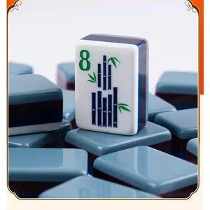 Premium 4-Layer Acrylic American Mahjong Set - 160 Handcrafted Colorful Tiles, Zippered Travel Case (Random Style), Durable Portable Full Game Kit for Adults, Family Fun & Gifting, 160 Colorful Tiles