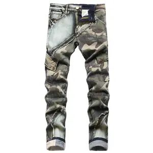 Men's Jeans Vintage Distressed Camouflage