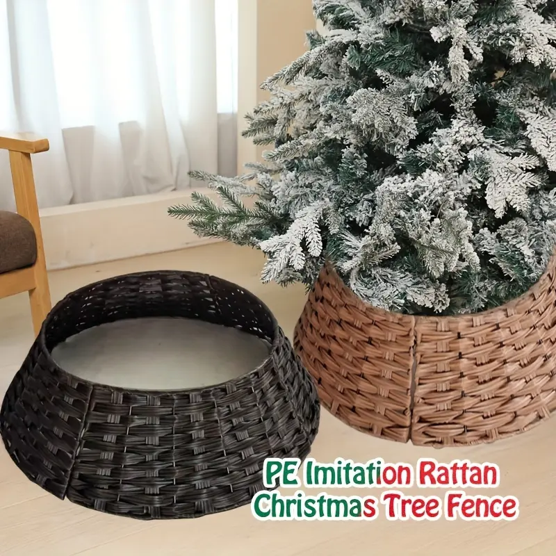 Christmas Tree Stand Base, Lightweight Christmas Fence Skirt Set, Home Scene Decoration Accessories, Festive Holiday Decorations