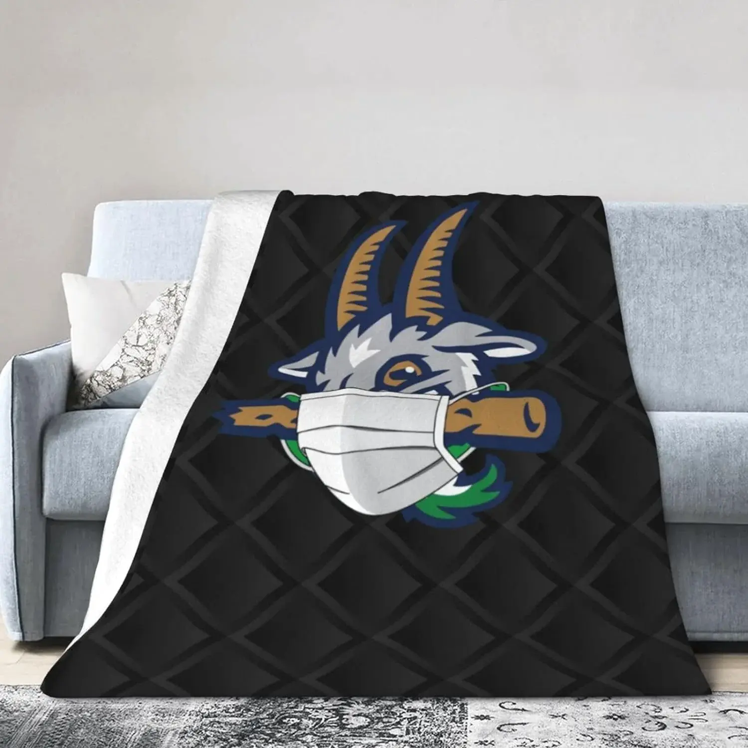 Hartford Yard Goats Fleece Blanket, Very Soft Microfiber Flannel Blanket for Couch Warm and Cozy for All Seasons