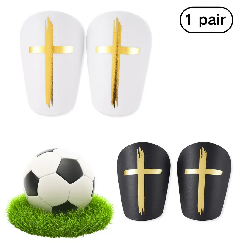 Gold Cross Football Shin Guards, Football Accessories, Football Equipment, /, Durable Material, Shock Absorption, Comfortable Fit, Protects Tibia, Reduces Injury Risk