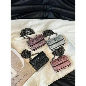 Mini Sequin Crossbody Bag, High-Value Shoulder Square Purse, Cute Keychain Bag for Women, Colorful Sparkle Handbag for All Occasions, Chic Chain Crossbody, Crossbody Shoulder Purses