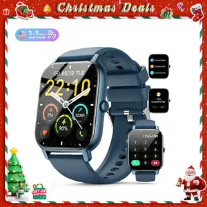[Valentine's Day] Nerunsa 1.69'' Touchscreen Smartwatch with Fitness Tracker & Sleep Monitor for Men Women Android iOS Compatible Silicone Band Bluetooth Calls Wearable