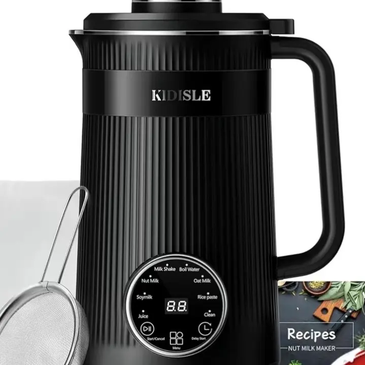 KIDISLE 32oz Automatic Soy Milk Machine for Homemade Almond Oat Coconut Soy Plant Based Milks with Delay Start Keep Warm Self Cleaning Functionality