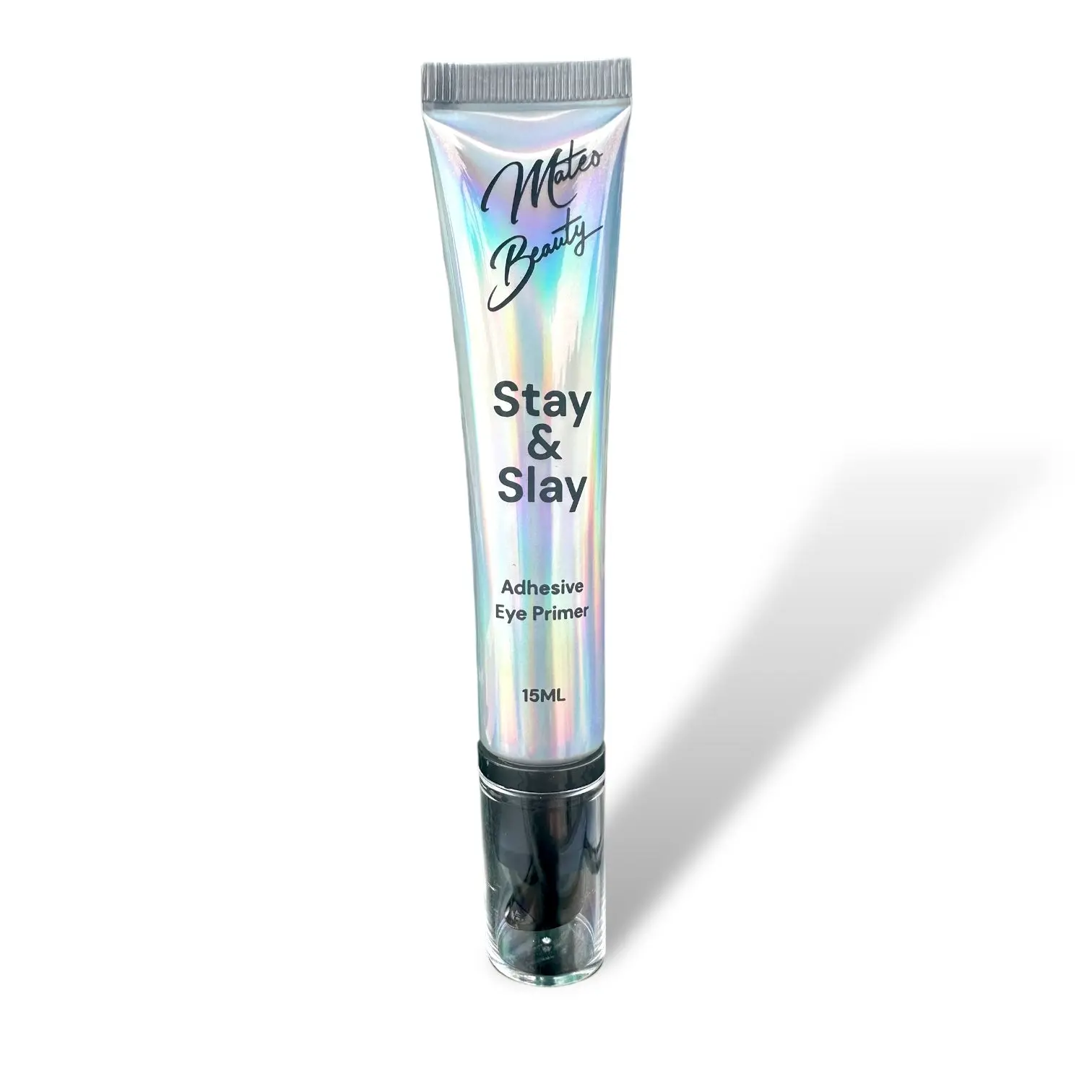 Mateo Beauty Adhesive Eye Primer, Smudgeproof Gripping Primer for Glitter & Multichrome Makeup, Long-Lasting Eye Prep for All Skin Types, 15ML Holographic Tube, Beauty Makeup Products, Tacky, Caprylyl Glycol, Single Item, Mateo Beauty Llc