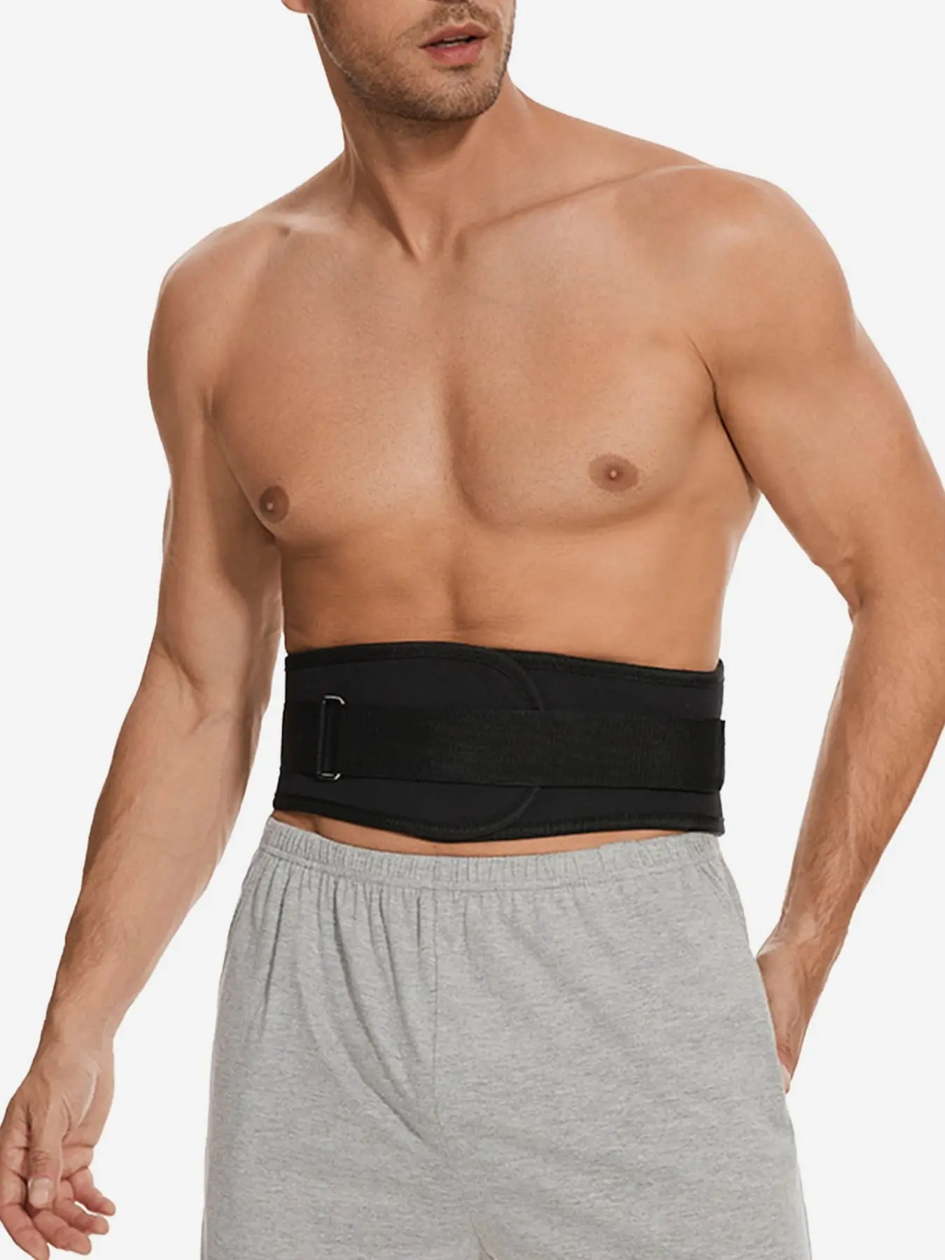 Men's High Compression Waist Support Gym Weightlifting Belt – Adjustable Performance Wrap for Workout & Daily Wear Protective Belt Fitness Waist Band Workout Waistband