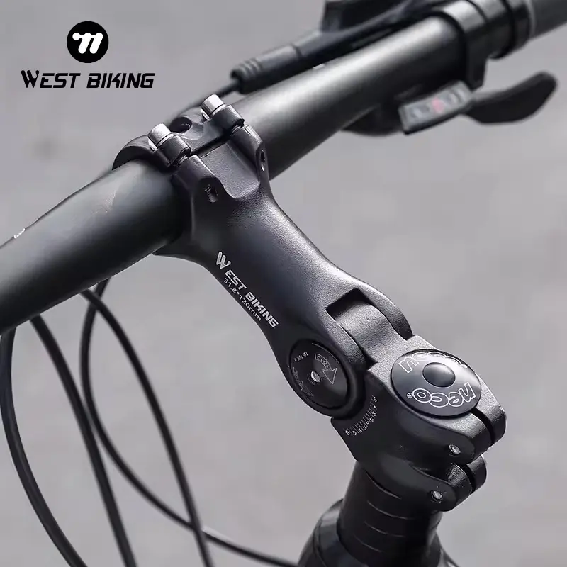 WESTBIKING Adjustable Bicycle Stem Road Mountain Bike Handlebar Stem Bicycle Parts Aluminum Alloy Durable Heightened Bike Extender Handle Stem