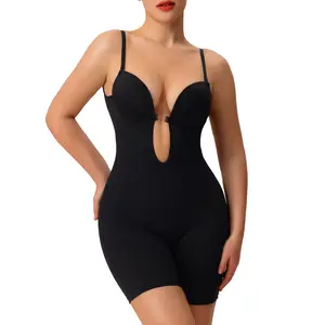 Slimers Backless Shapewear Strapless Bodysuit - Low Back Women Body Shaper : Slimming Built In Bra With Plunge