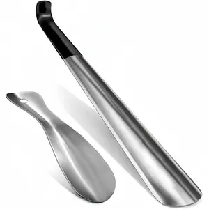 LMMAKE Shoe Horn Long Handle for Seniors Men Women,Metal Long Shoehorn Boot Horn 16.5",Travel Small Shoe Spoon Helper 7.5" . Ideal for effortless shoe-wearing, perfect for home daily use and on-the-go travel needs