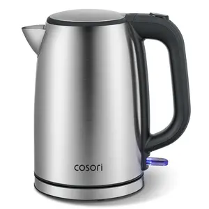 COSORI Electric Kettle, Stainless Steel Tea Kettle, Plastic-free Inner Lid, Filter and Spout, Easy to Clean, Automatic Shut Off & Boil-Dry Protection, Hot Water Boiler & Heater, 1.8Qt, 1500W,CEK-S152
