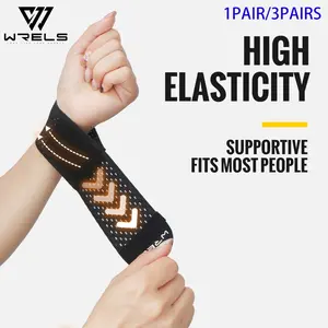 Stable Joint Anti-Sprain Adjustable Compression Wrist Guards, Lightweight Breathable High-Elastic Sports Wrist Braces for Basketball Tennis Fitness, Wrist Wraps