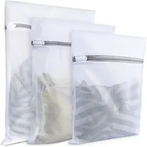 Mesh Laundry Bags for Delicates, 3 Pack Laundry Bags Mesh Wash Bags in 3 Sizes(1 Large, 1 Medium, 1 Small), Durable and Gentle Lingerie Bags for Washing Delicates, Garment Bag for Washing Machine, Accessories