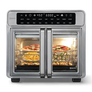 Kitchen Elite 26 Qt French Door Air Fryer Oven, Countertop Cooker w/ LED Display