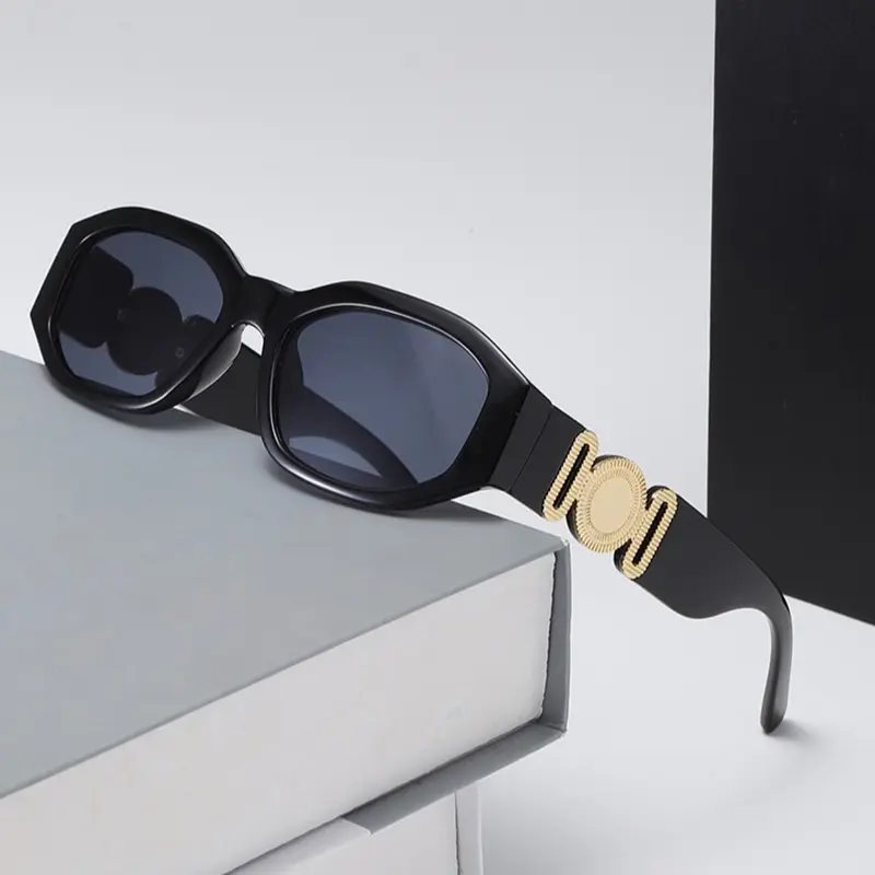 Retro Trendy Rectangle Sunglasses Women Men Luxury 90’s Vintage Fashion Irregular Frame UV400 Protection
