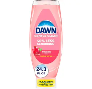 Dawn Gentle Clean EZ-Squeeze Dishwashing Liquid Dish Soap, Pomegranate and Rose Water Scent 24.3 fl oz
