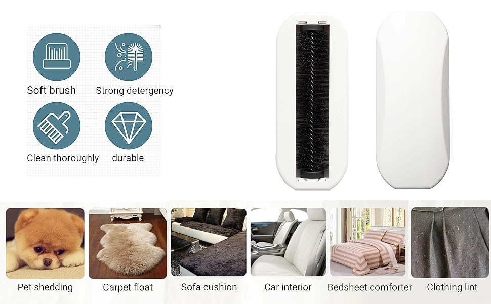 Handheld Crumb Sweeper, Handy Rolling Bed Sweeping Brush, Crumb Brush, Reusable Home Soft Hair Debris Collector for Table Bed Sheet Clothes Sofa