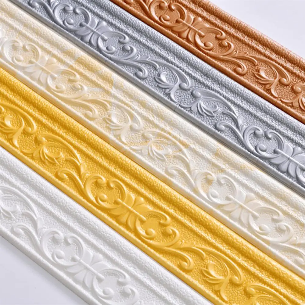Self-adhesive Wall Sticker, 1 Roll Skirting Wall Waist Line Border Sticker, TV Background Wall Door Frame Decorative Sticker, Home Interior Decoration, Living Room, Self Adhesive Waterproof