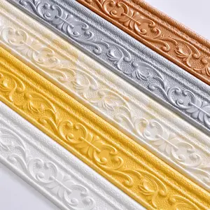Self-adhesive Wall Sticker, 1 Roll Skirting Wall Waist Line Border Sticker, TV Background Wall Door Frame Decorative Sticker, Home Interior Decoration, Living Room, Self Adhesive Waterproof