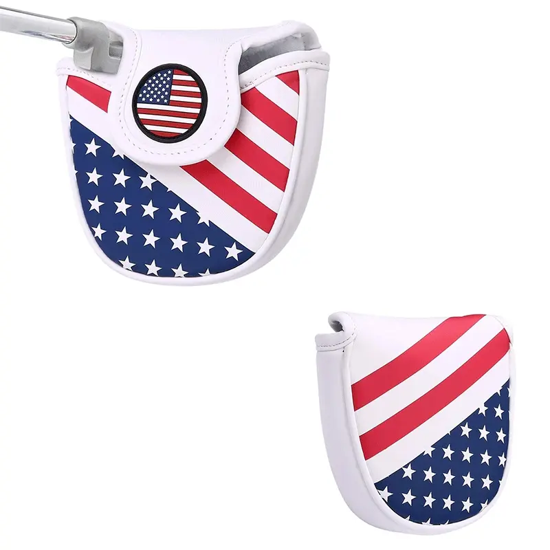Durable Usa Mallet Putter Cover Headcover, Magnetic Golf Head Covers for Scotty Cameron Odyssey Two, Club Protective Equipment, Golf Accessories, Golf Gear, Golf Supply