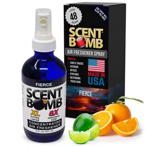 Scent Bomb Fierce Air Freshener Spray, Long-Lasting Odor Eliminator for Home & Car, Effective Deodorizer for Kitchen, Bathroom, Fresh Room Spray & Smell Neutralizer