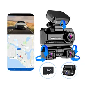 Dash Cam 360 Degree For Car Cameras - 4 Channels FHD 4 * 1080P, Wi-Fi GPS Car Camera, Free 128GB SD Card, Night Vision- For Driving Safety,springtok