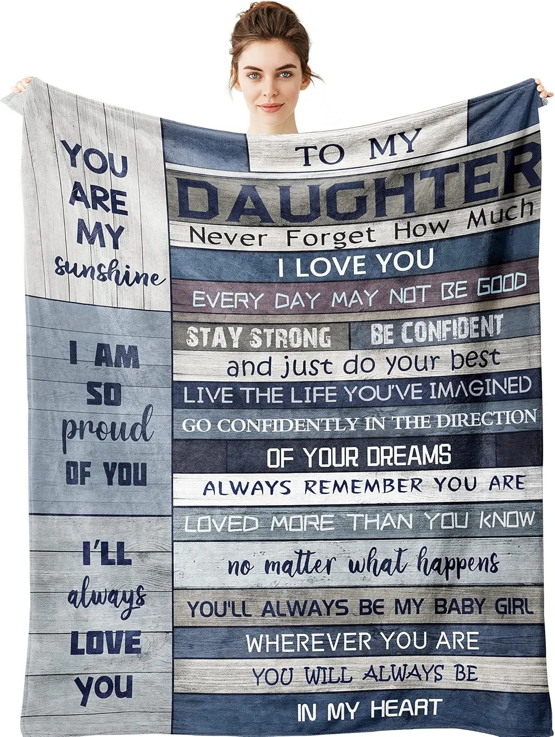 Personalized Flannel Blanket - Modern, Breathable, All-Seasons Mother-Daughter Gift for Birthday, Graduation, Machine-Washable Bedding Throw