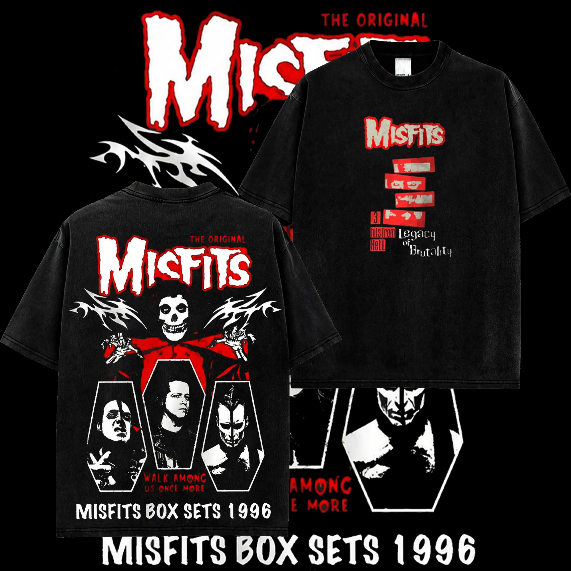 [MetalStyle] Misfits Legacy Of Brutality Unisex 100% Heavyweight Cotton T-Shirt, Retro Y2K punk rock Streetwear Top Classic Hoodie Tshirt, Horror Punk Music Shirt, Alternative Streetwear Essential for Rock Lovers