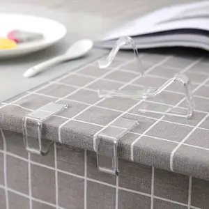 4pcs/8pcs, Tablecloth Fixture, Clear Plastic Tablecloth Clips - Transparent Table Cloth Hold Down Clips For Indoor And Outdoor Events, Picnic Table Cover - Perfect For Meetings, Parties, And More