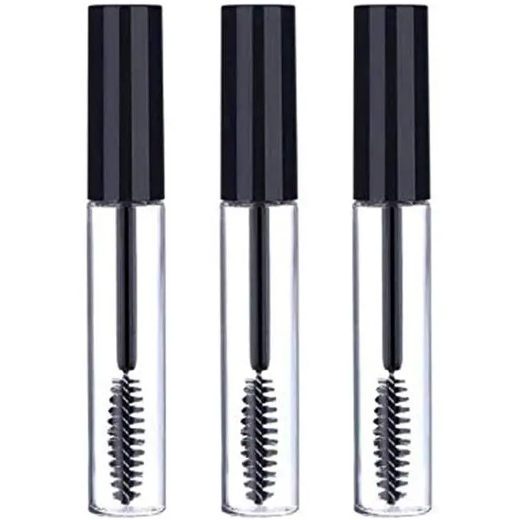3 count 10ml Empty Mascara Tube Wand Eyelash Cream Container Bottle with 3 Rubber Inserts 3 Funnels 3 Transfer Pipettes
