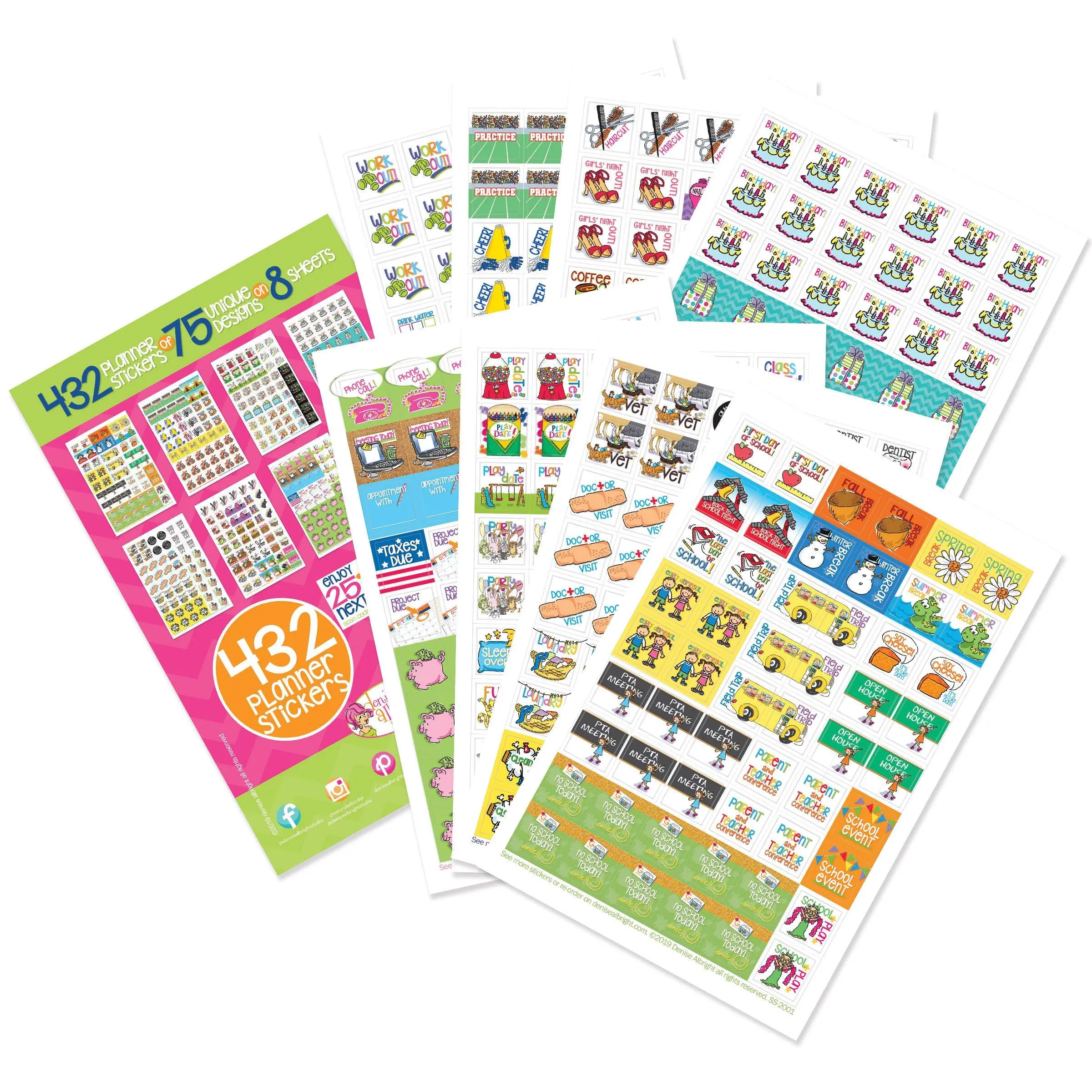 Busy Mom Planner Stickers - Sticker Decal for Holidays, Home, Work - Office Stationery Label Supplies