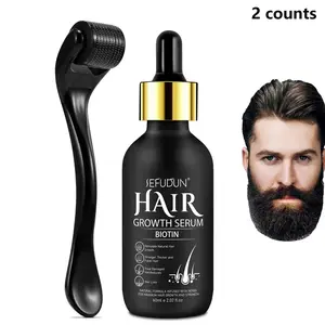 Men's Hair Growth Essence, Hair Growth Accelerator Serum, Volumizing Liquid Formula, Repairs Split Ends & Reduces Damage, 60ML Bottle for Daily Use