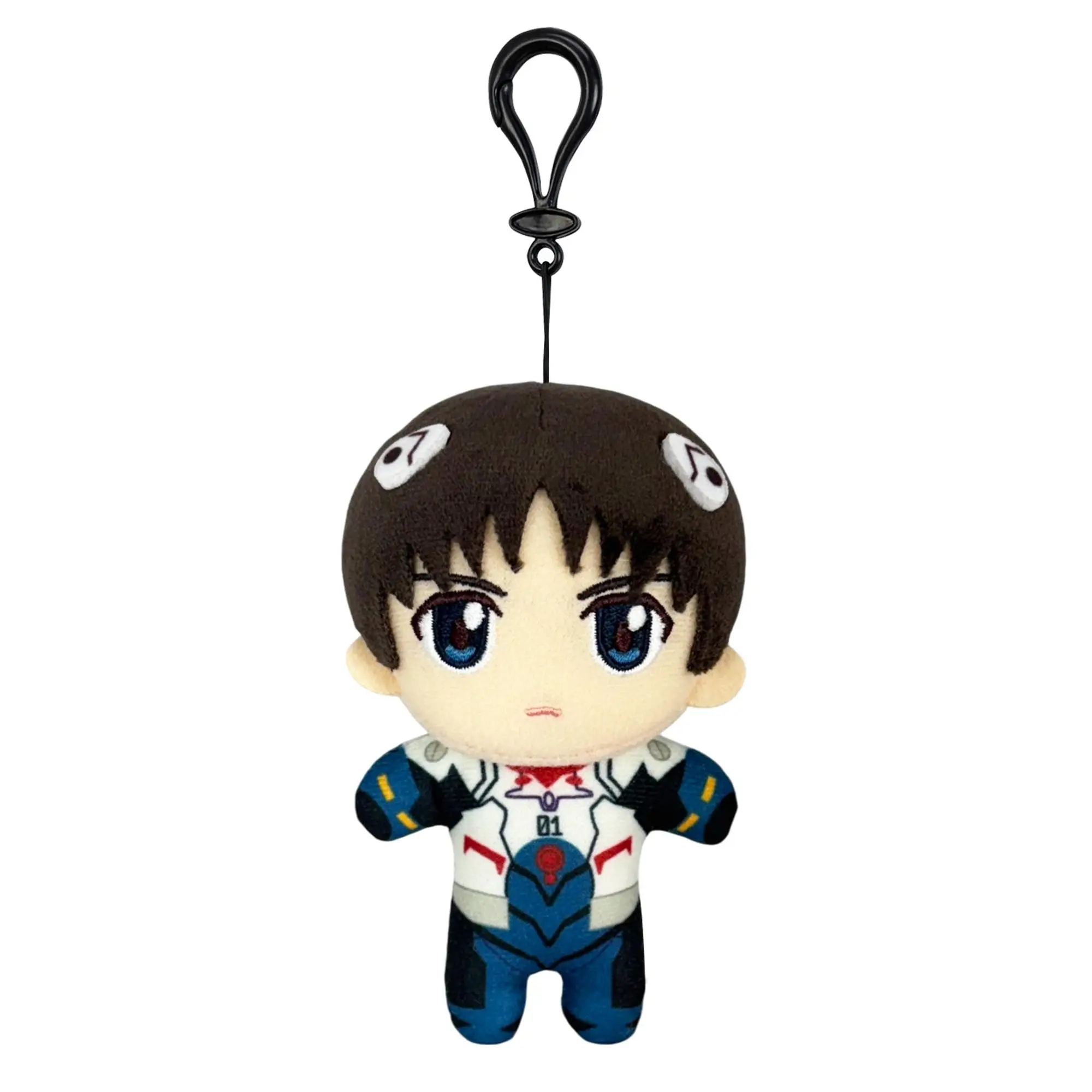 Evangelion New Movie - Shinji Ikari Nagisa (Plug Suit) Mini Plush w/ Hook Clip 4.5"H