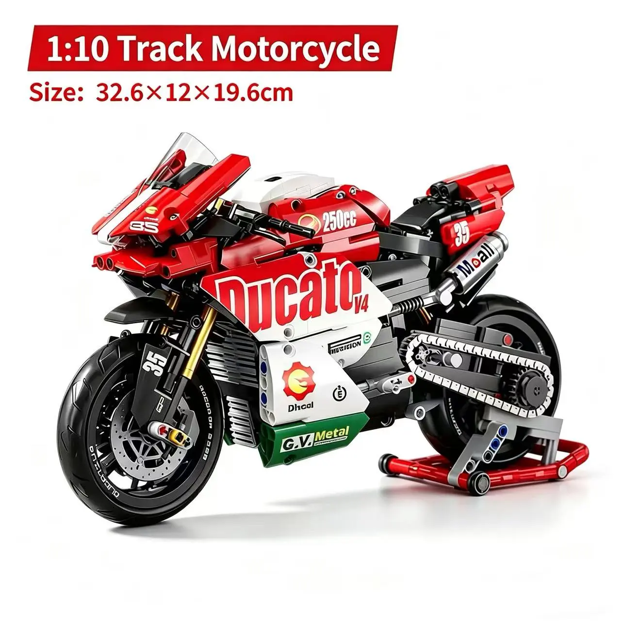 Realistic 1:10 Look Static Motorbike Building Block Set, 2026 Edition, 883-Pc BPA-Free ABS Plastic Brick Pieces 3D Puzzle Kit with Realistic Brake Disc, Mechanical Buildable Toy That Builds Focus & Patience, Creative Educational Gift for Boyfriend