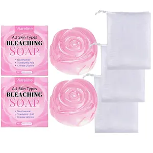 2 Soap 3 Net Rose Essential Oil Cleansing Soap Gentle and Comfortable Smooth and Refreshing Daily Cleansing Body Skin Soap Body Care