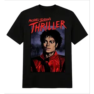 Michael Jackson Vintage Graphic Tee Print Short Sleeve T‑Shirt S‑5XL