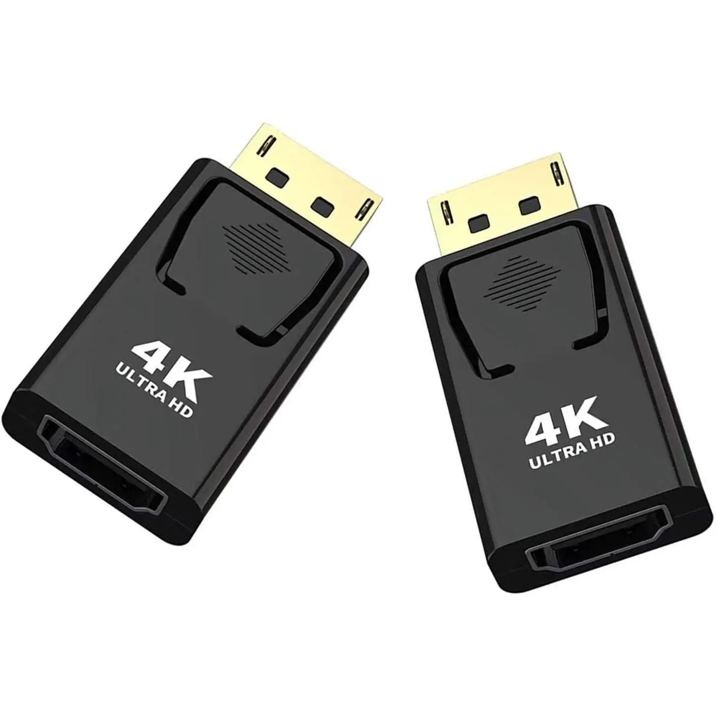 Plated Connectors DisplayPort to HDMI Converter [2-Pack], Compact Digital Male to Female Adapter (4096x2160 Resolution) for Computer, HDTV, Projector - AV Accessories