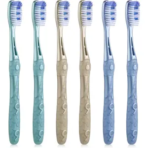 Adult Medium Toothbrush, Whitening Toothbrush, Spiral Medium Bristles, Rounded Tips for Gentle Cleansing