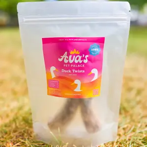 Ava's Pet Palace Freeze Dried Duck Neck - Duck Twists Natural Protein & Calcium Rich Snack for Dogs with Glucosamine & Chondroitin