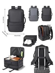 Suitable for Ryanair/EasyJet: 17.7X11.8X11-inch cabin bag/backpack, travel backpack/airline backpack/recreational backpack, suitable for outings and business use, adjustable shoulder straps, 180° opening, zipper closure, includes shoe compartment