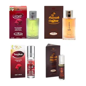 (4pc Bundle Pack) 50ml Tooty Musk + French Coffee Perfume Spray + 6ml Tooty Musk + French Coffee Perfume Oil Roll-On by Al-Rehab