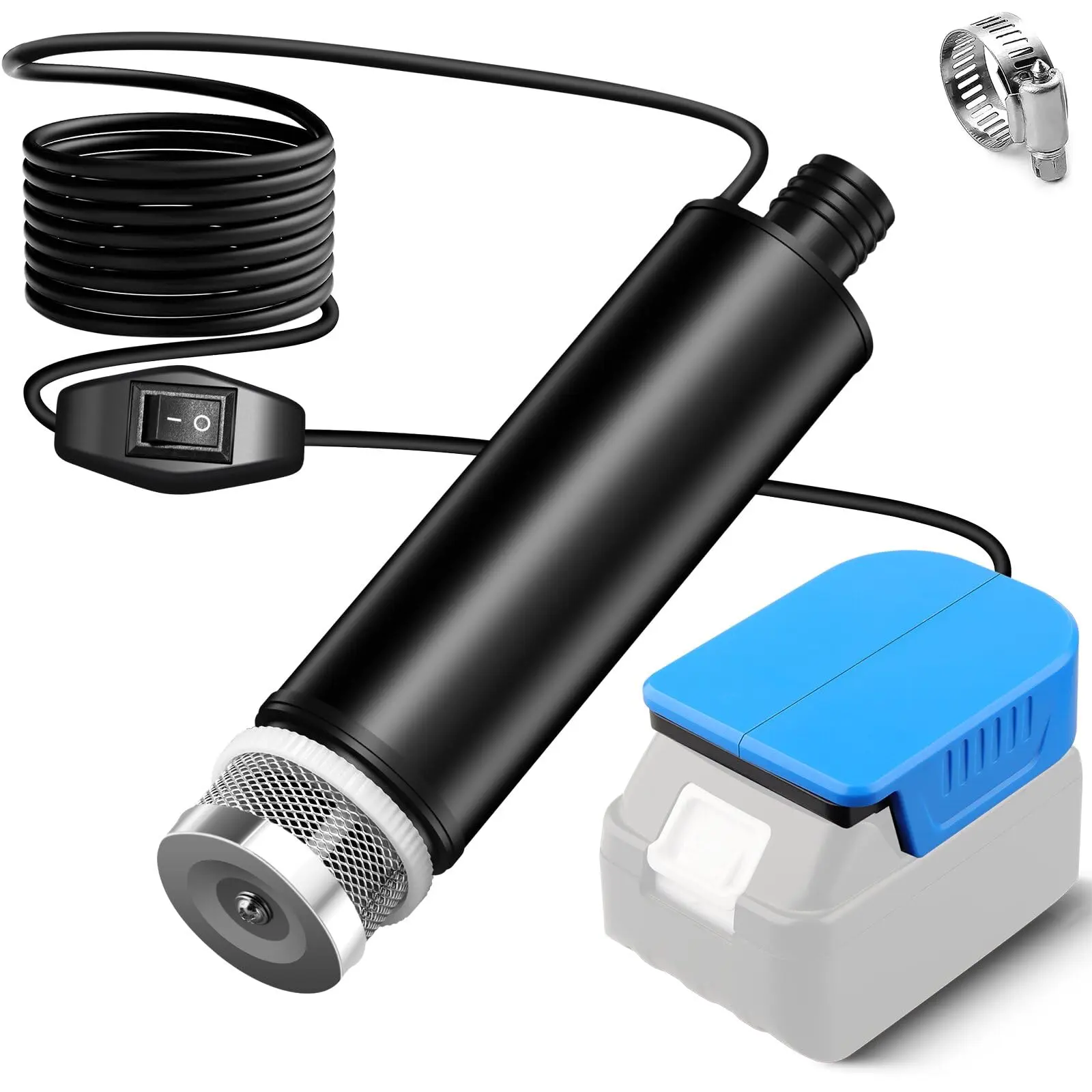 Cordless Submersible Water Pump for Makita 18V Battery, 635GPH Portable Transfer Pump with Stainless Steel Filter, for Pool Draining, Garden Watering, Pond, Outdoor Use (Tool Only)