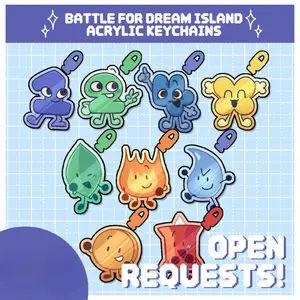 BFDI - BFDIA - BFB - TPOT Acrylic Keychains, Bag Accessories Jewelry For Fan, Funny Keychain, Cute Accessory, Fun Charm For Backpack Or Purse | High Quality and Customer Favorite Items