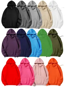tengsheen Menswear Unisex Heavyweight Lavender Pullover Hoodie - Classic, Soft, Relaxed Fit, Minimalist Streetwear, Polyester-Cotton Blend Longsleeve, Thick Fleece Fabric, Adjustable Drawstring Hood, Kangaroo Pouch Pocket, Oversized, Fit for Gym