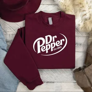 Dr Pepper Est 1885 Sweatshirt, Soda Sweatshirt, Cute Dr Pepper Shirt, Soda Lover Gift, Dr. Pepper Crewneck Sweatshirt,Dr Pepper Soda Sweater