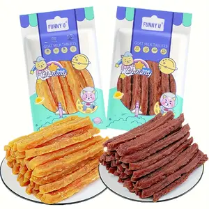 1-Pack(1 x 300g/10.58oz) Soft Chew Dog Treats For Small, Medium And Large Dogs, Dried Milk Chicken/Duck Sticks, Healthy, High Protein, Easily Digestible Perfect Reward Training Treats For Dogs