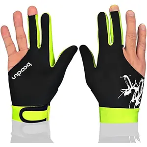 Man Woman Elastic 3 Fingers Show Gloves for Billiard Shooters Carom Pool Snooker Cue  - Wear  The Right or Left Hand 1 count