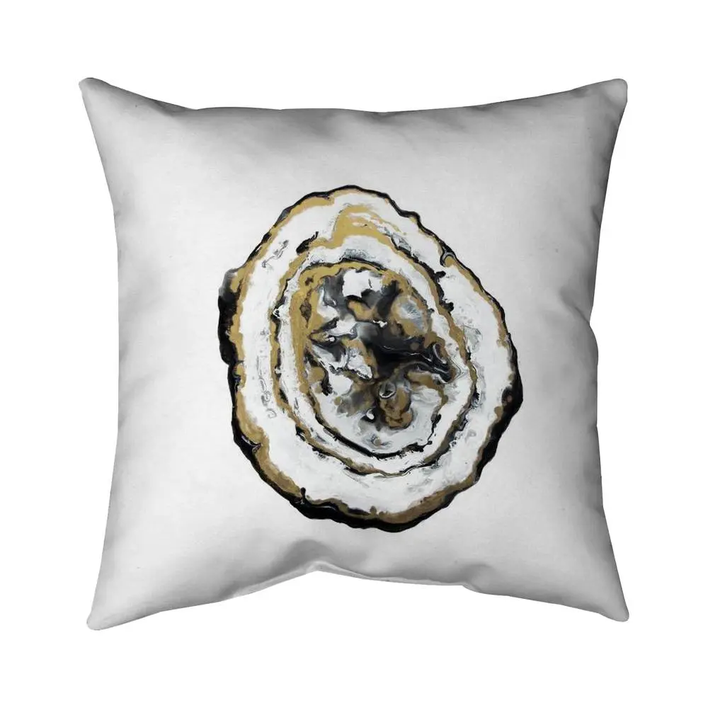 360 Stand Golden Geode Poly Twill Pillow-Shaped Cushion Cover, 26x26in, Lightweight Modern Minimalist Geometric Art Decor for Household Textiles & Soft Furnishings, Pillow-Shaped Cushion Covers