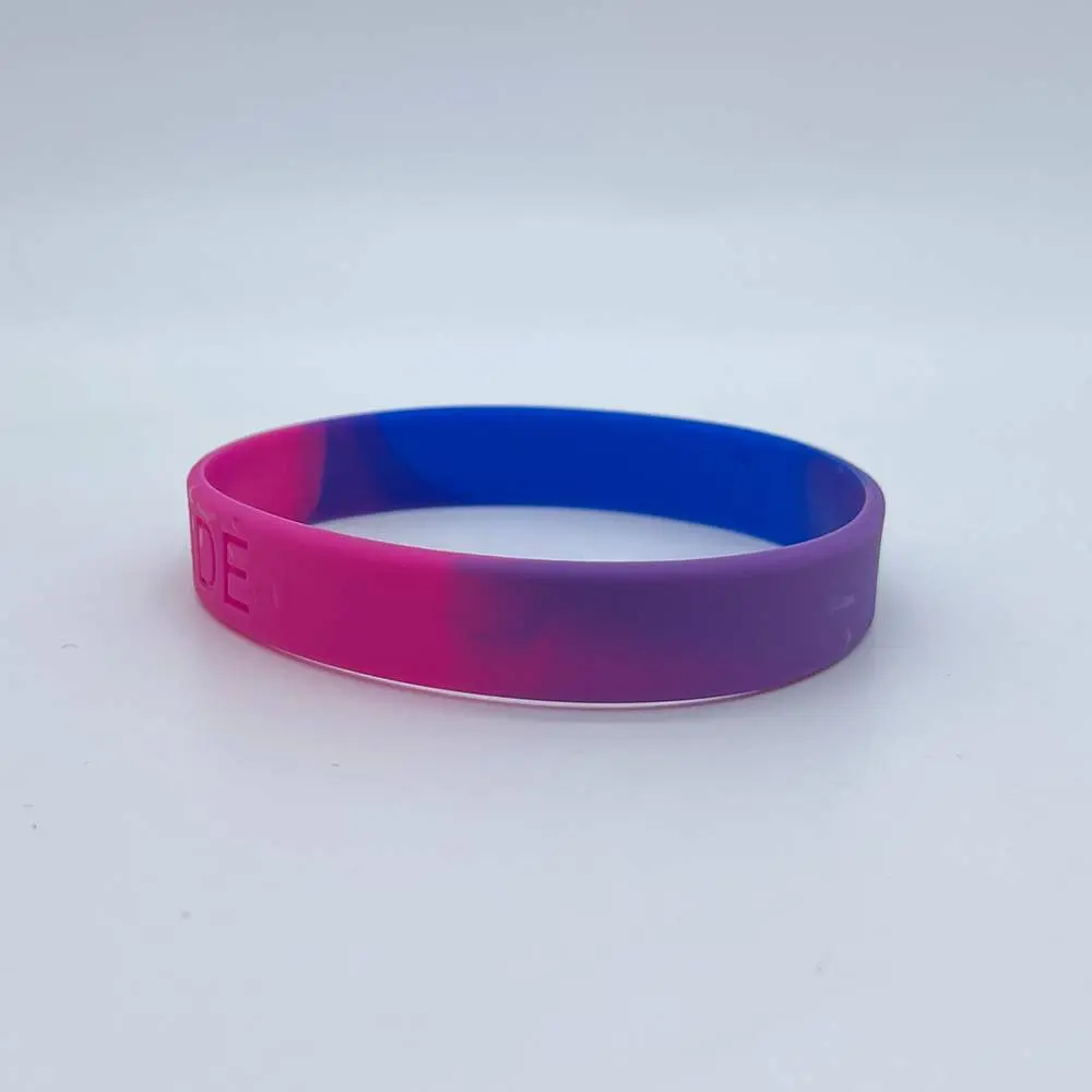 Bisexual Pride Silicone Bracelet