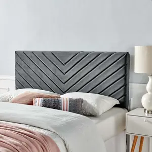 Modway Alyson Angular Channel Tufted Performance Velvet Full / Queen Headboard in Charcoal