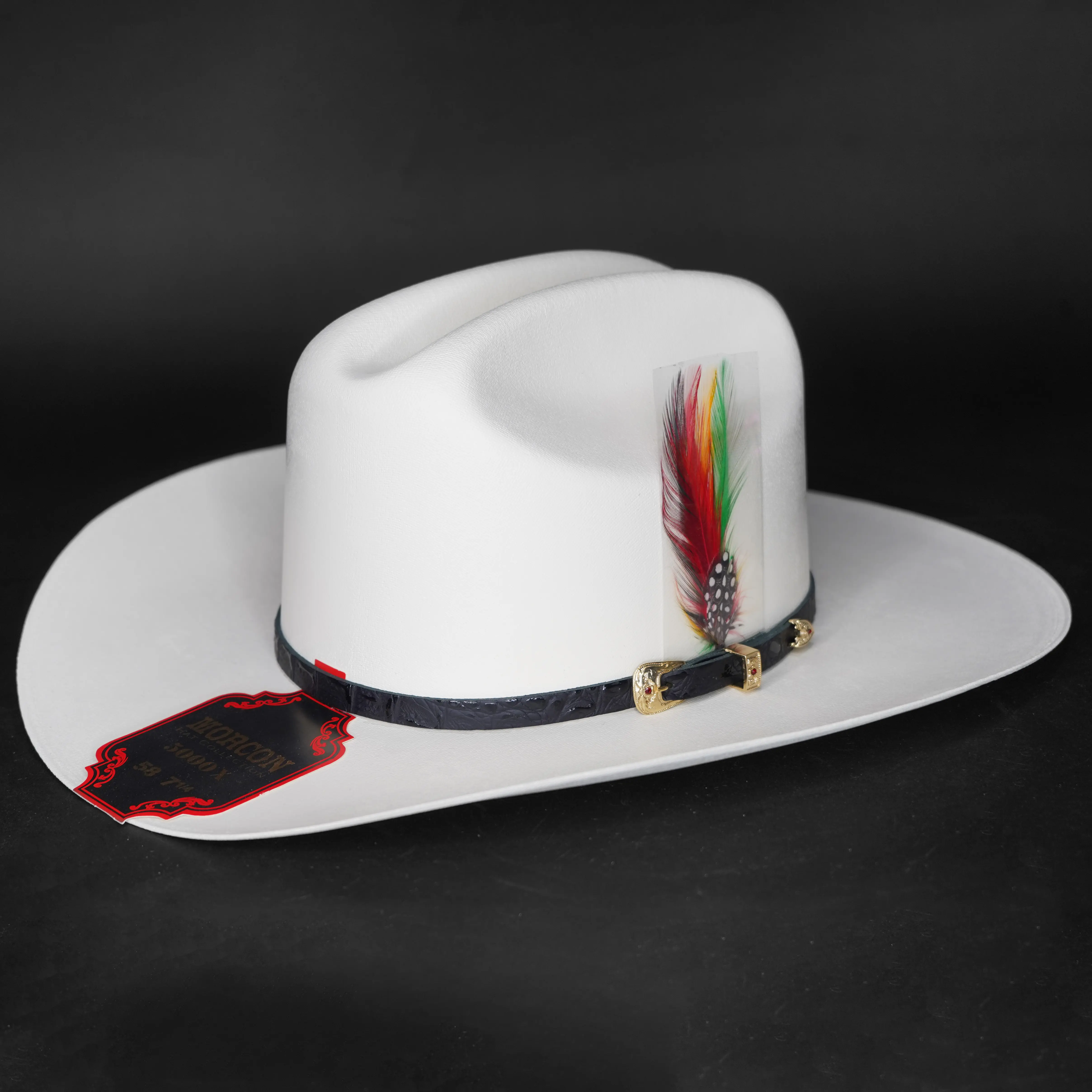 Morcon 5000X Chaparral Style Telar Brim 3.5" Cowboy Hat Sombrero Short Crown 4 1/2" Estilo Panter Morcon 5000X Chaparral Style Telar Brim 3.5" Cowboy Hat Sombrero Short Crown 4 1/2" Estilo Panter